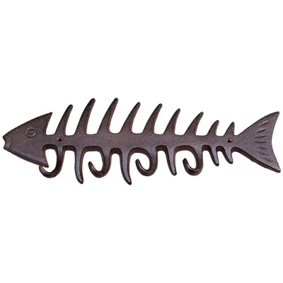 Outdoor Furniture Iron - Чугунный рыболовный молдинговый крючок, настенный крючок,