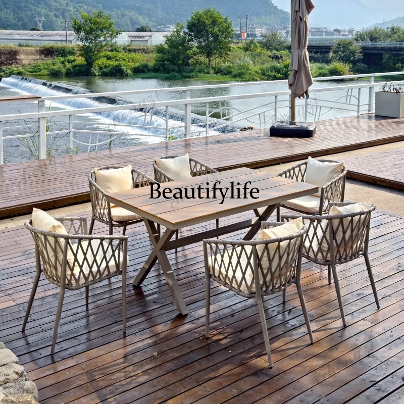 Outdoor Furniture Italian - Водонепроницаемые ретро-комплекты садовой мебели, современные металлические