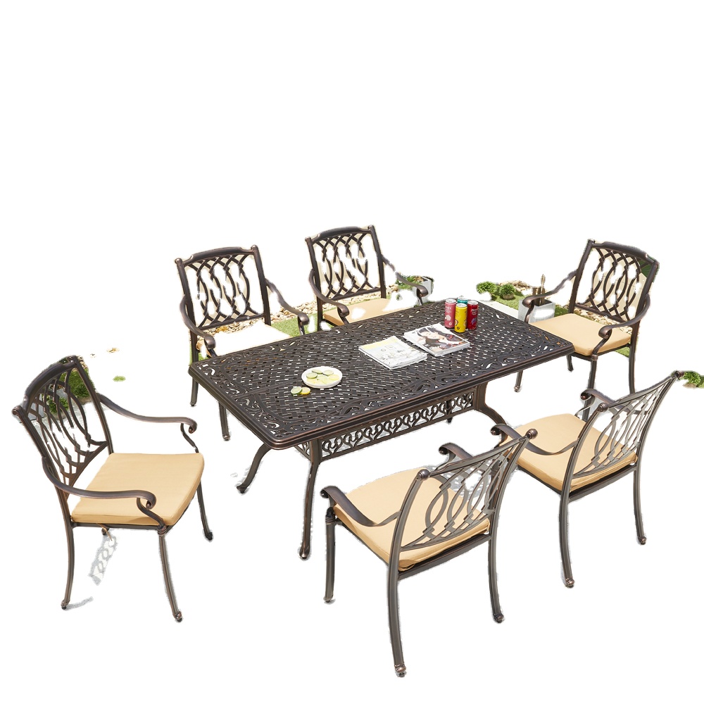 Outdoor Furniture From China - Современный обеденный гарнитур из литого алюминия