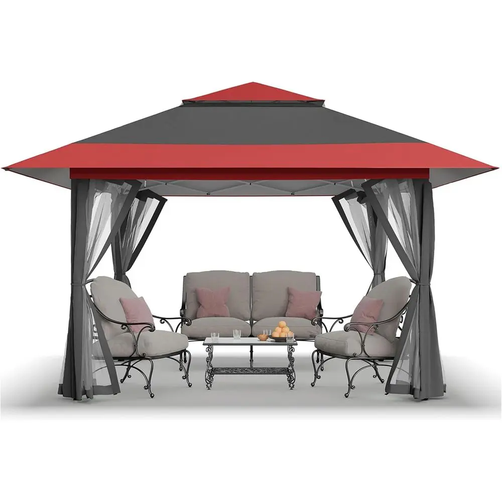 Gazebo Pop Up - Садовый шатер-тент 13x13 футов с колесной