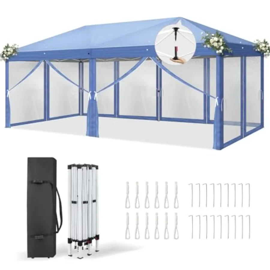 Gazebo Pop Up - Палатка-тент 10x20 с боковыми стенками, на