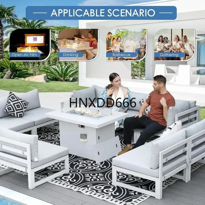 7-местный алюминиевый комплект – обзор и цена Outdoor Furniture Fire Table