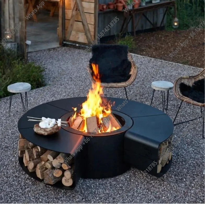 Уличный бездымный стол-очаг I  – обзор и цена Outdoor Furniture Fire Table