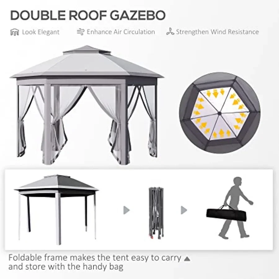 Палатка-шатер 11' x 13' с боко – обзор и цена Gazebo Pop Up