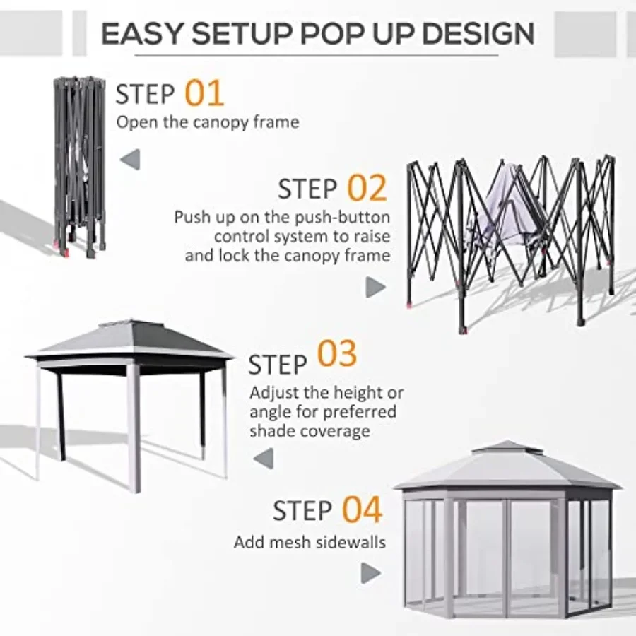 Палатка-шатер 11' x 13' с боко – обзор и цена Gazebo Pop Up