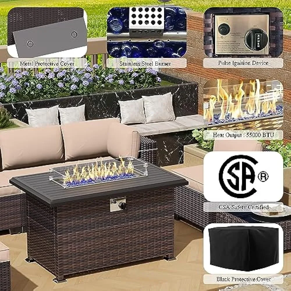 -Набор мебели для патио со сто – обзор и цена Outdoor Furniture Fire Table