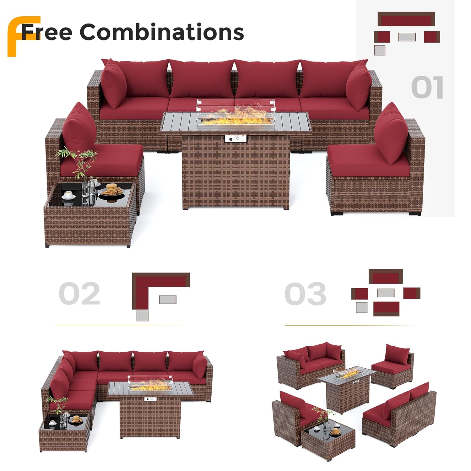 Комплект из 8 предметов: всепо – обзор и цена Outdoor Furniture Fire Table
