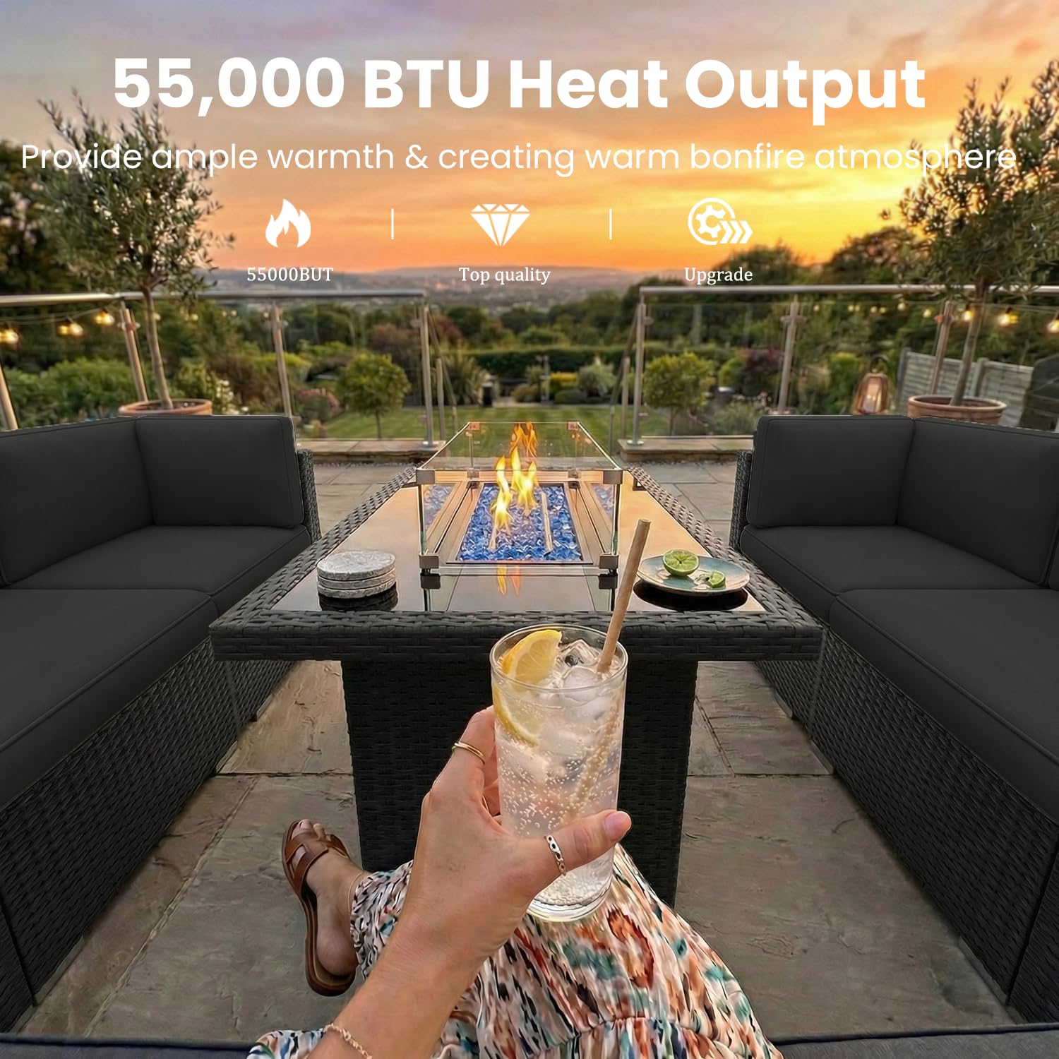 Комплект садовой мебели из 8 п – обзор и цена Outdoor Furniture Fire Table