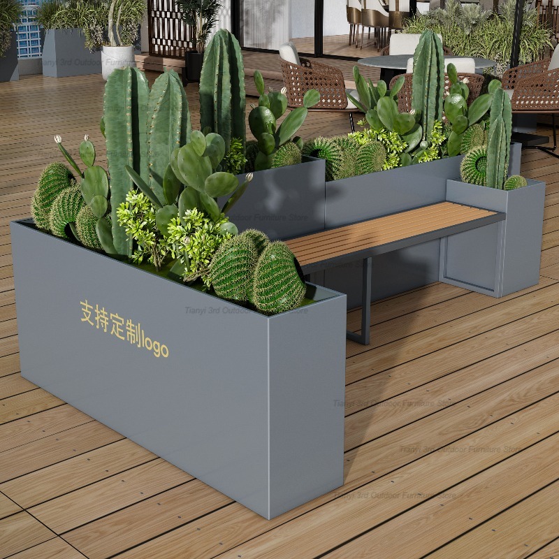 Скандинавская скамья-кашпо из  – обзор и цена Outdoor Furniture Iron