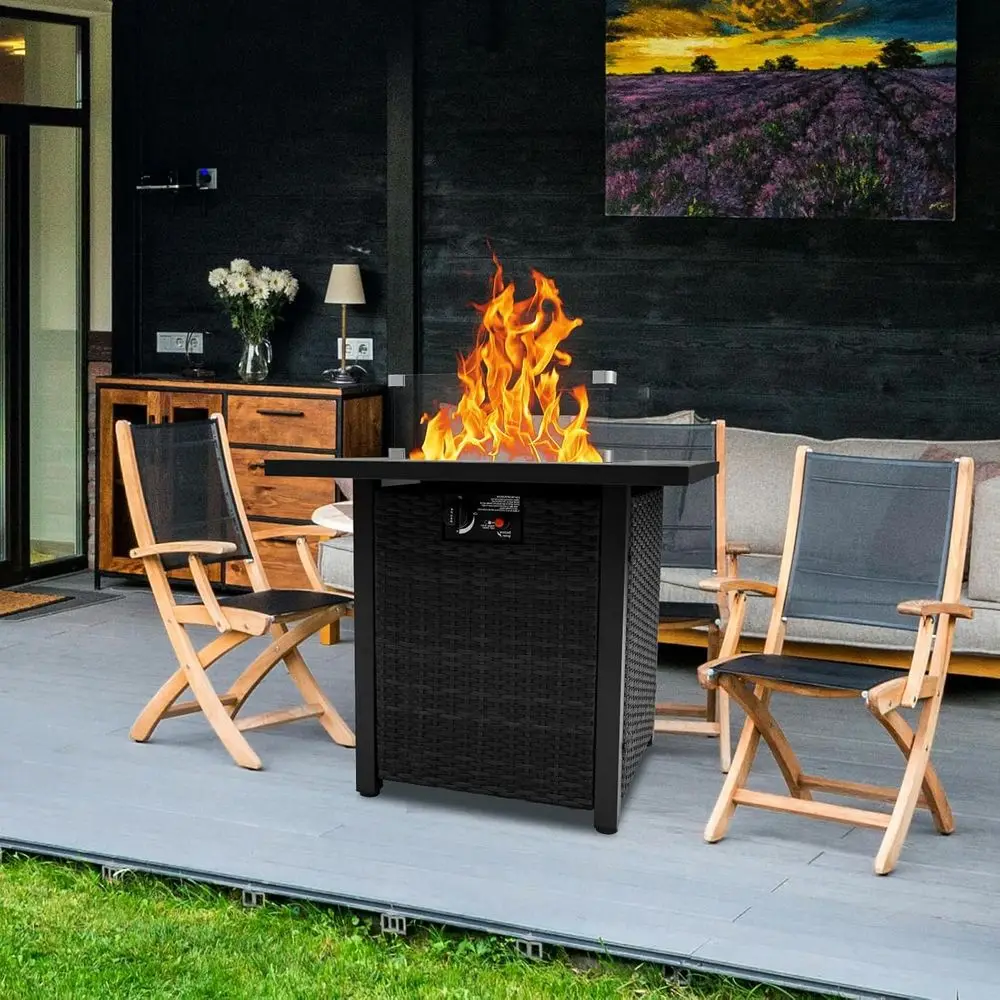 Плетеная мебель для патио, ком – обзор и цена Outdoor Furniture Fire Table