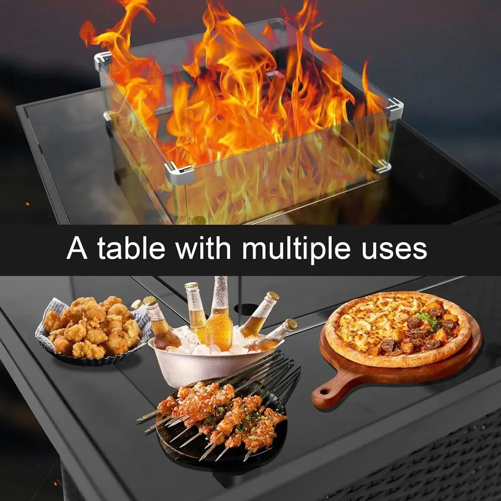 Плетеная мебель для патио, ком – обзор и цена Outdoor Furniture Fire Table