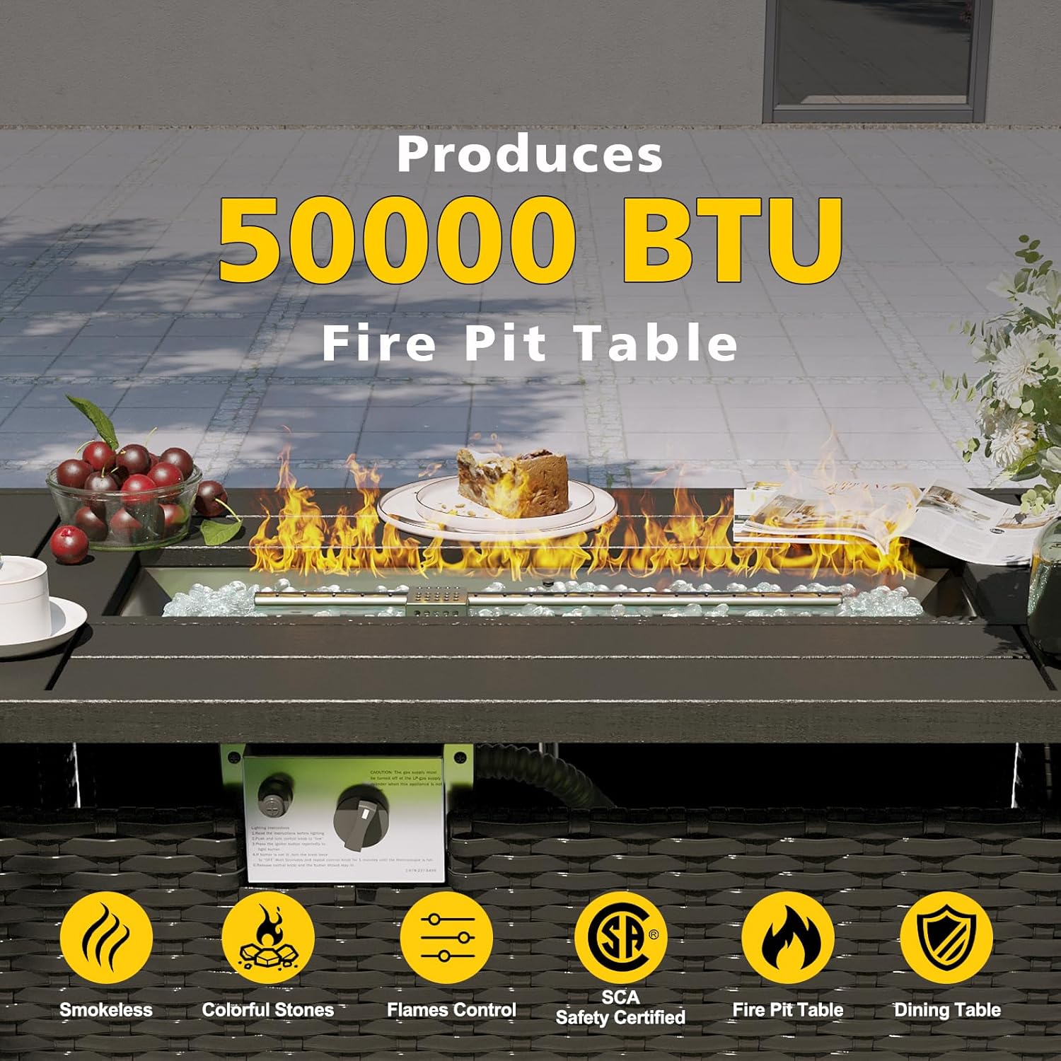 Комплект садовой мебели с пати – обзор и цена Outdoor Furniture Fire Table