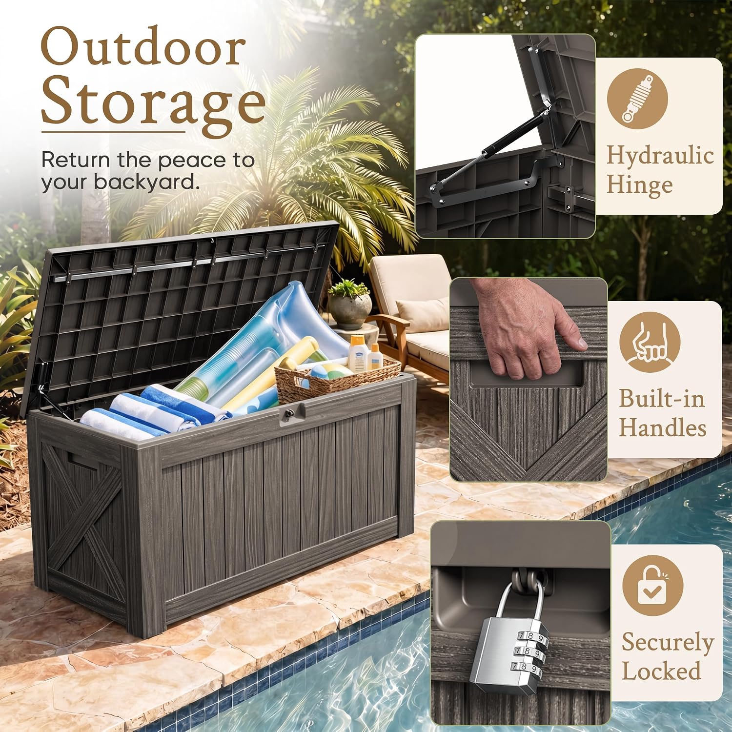 120-галлонный большой ящик для – обзор и цена Outdoor Furniture Wooden