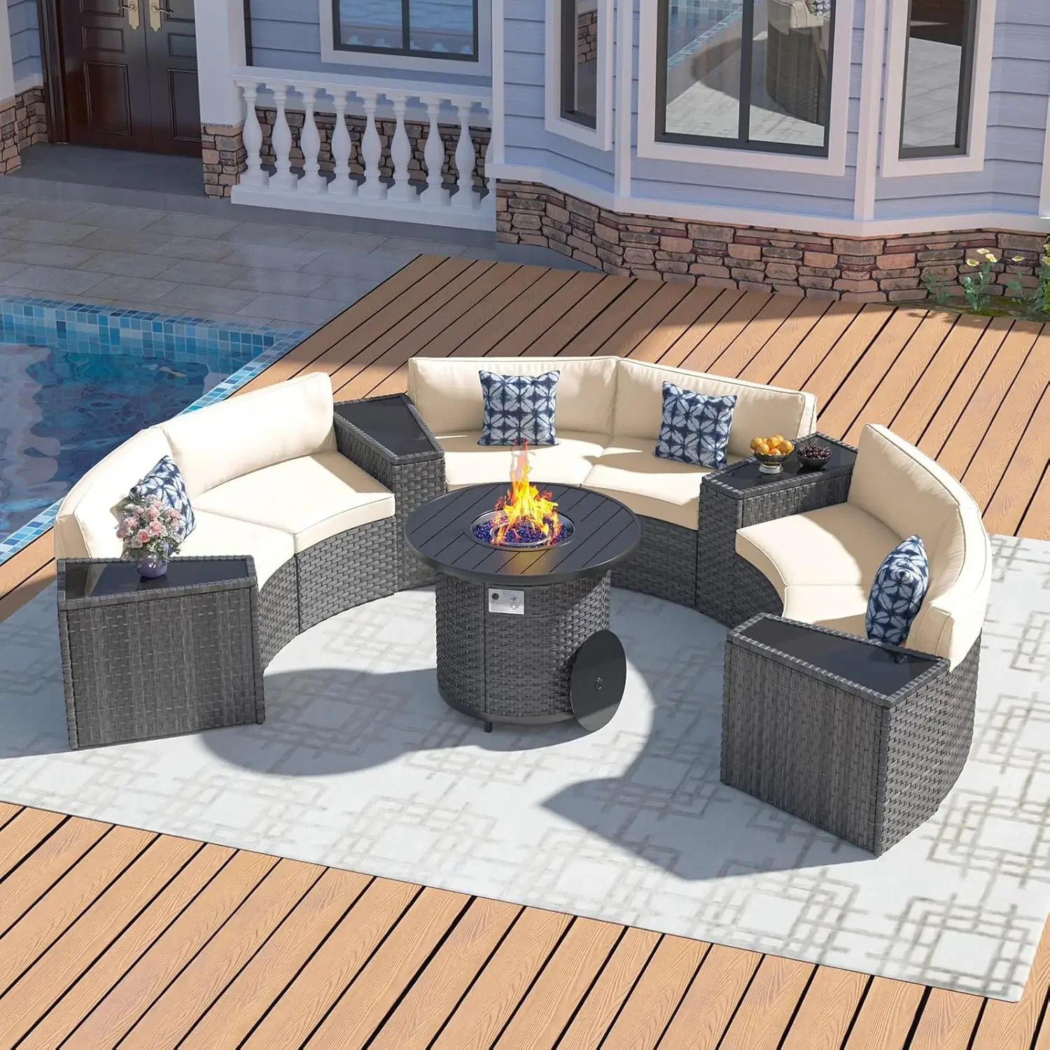 l Комплект мебели для патио с  – обзор и цена Outdoor Furniture Fire Table