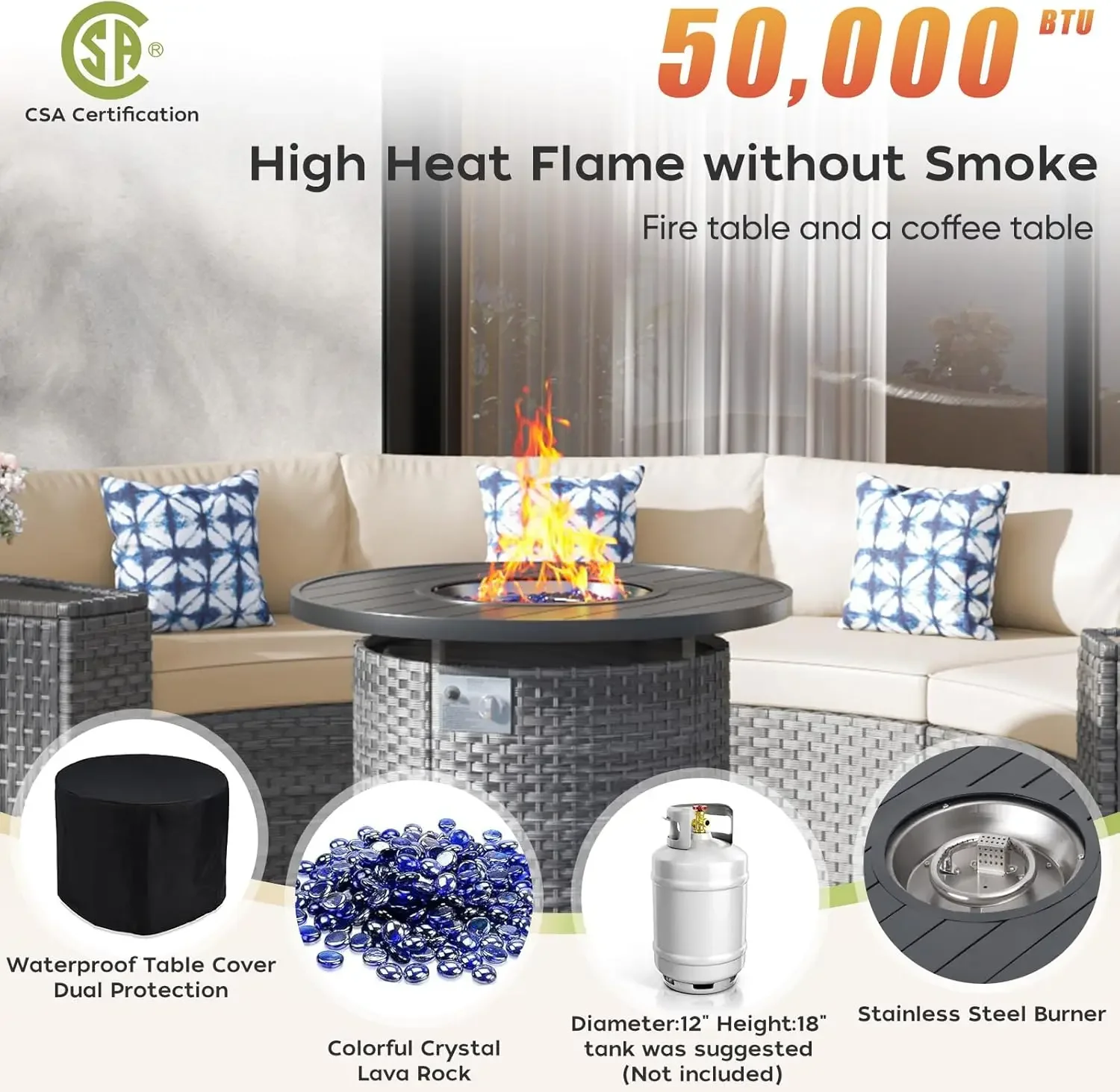 l Комплект мебели для патио с  – обзор и цена Outdoor Furniture Fire Table