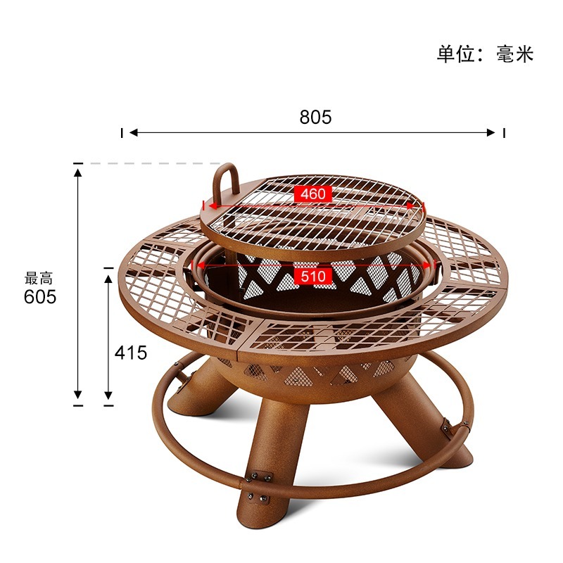 Современный уличный стальной м – обзор и цена Outdoor Furniture Fire Table