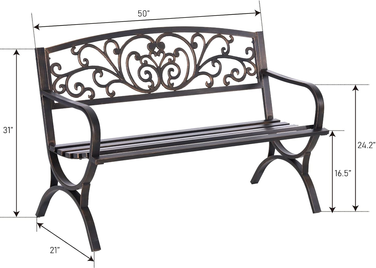 Бронзовая садовая скамья 50 дю – обзор и цена Outdoor Furniture Iron